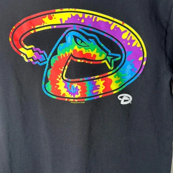 Genuine Merchandise Black Tee with Multicolor Graphic - Picture 2 of 6